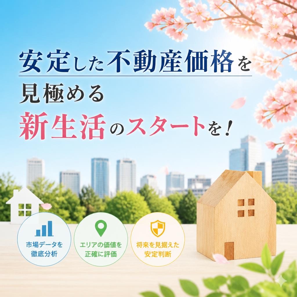 安定した不動産価格を見極める新生活のスタートを！