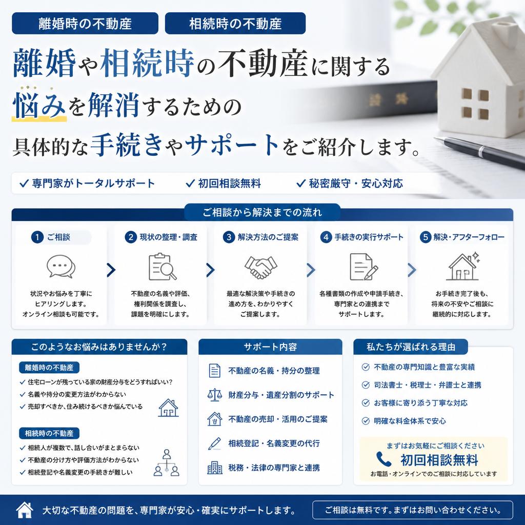 離婚・相続における不動産の課題解決
