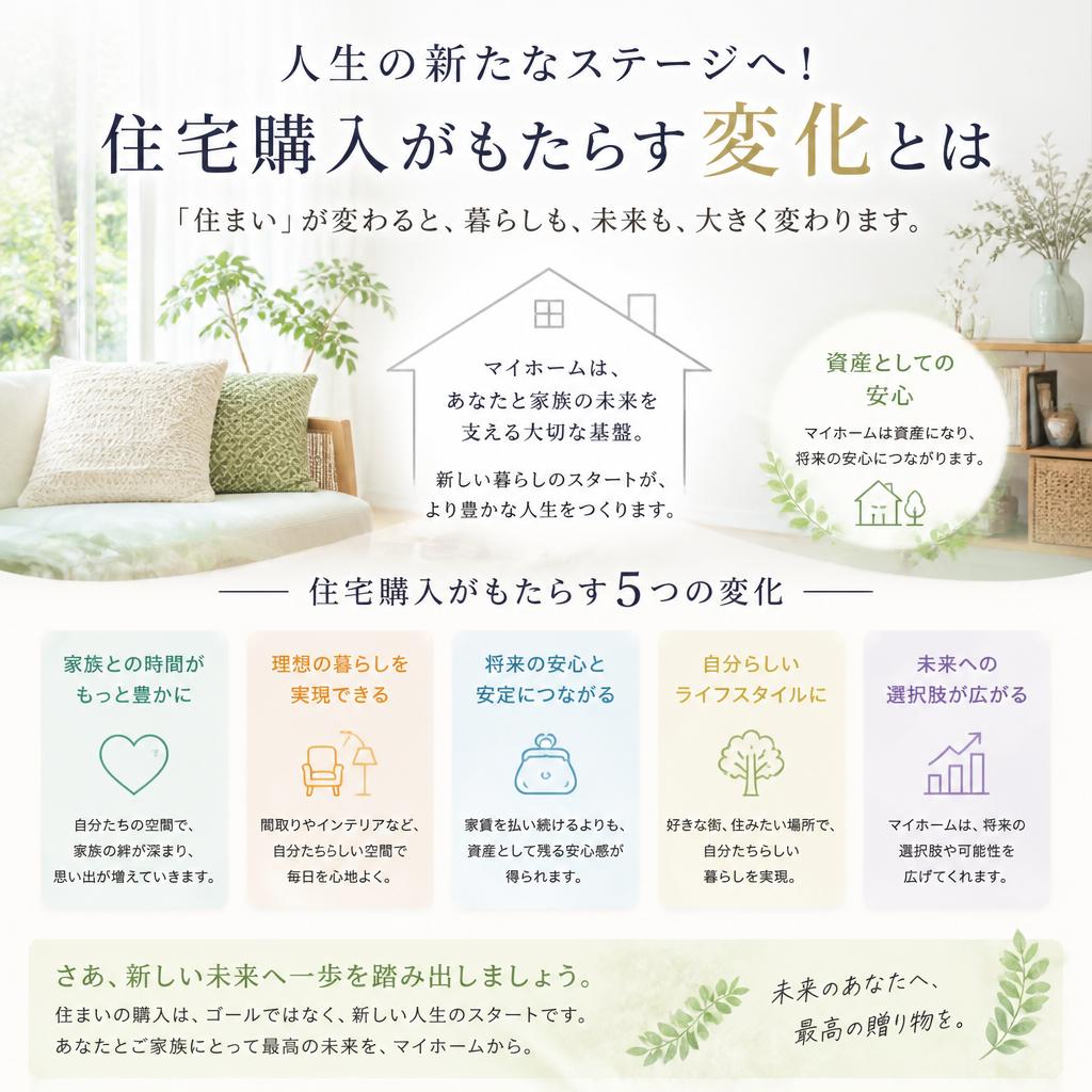 人生の新たなステージへ！住宅購入がもたらす変化とは