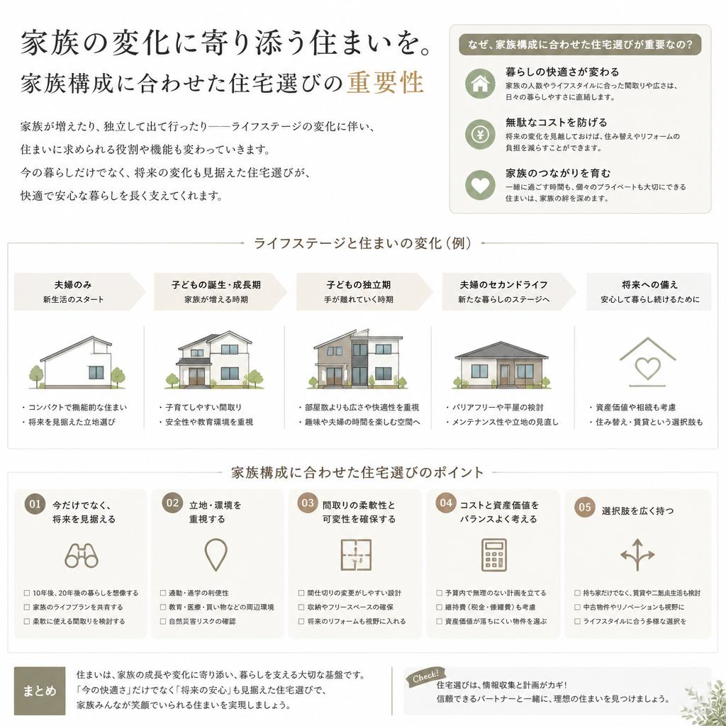 家族構成に応じた最適な住まい選び