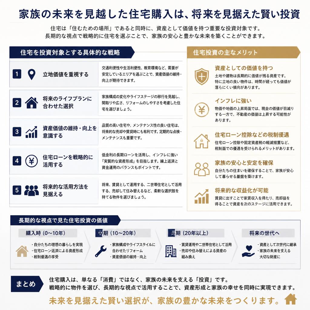 3. 家族の未来を見据えた投資としての住宅購入