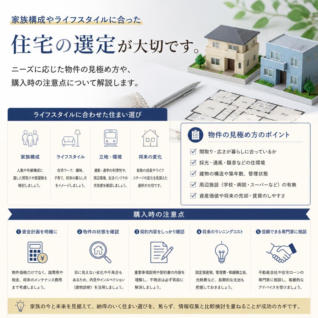 家族構成に応じた住宅の選び方