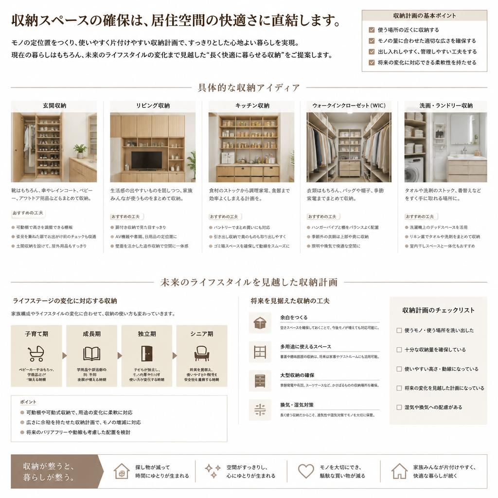 見逃しがちな収納スペースの重要性
