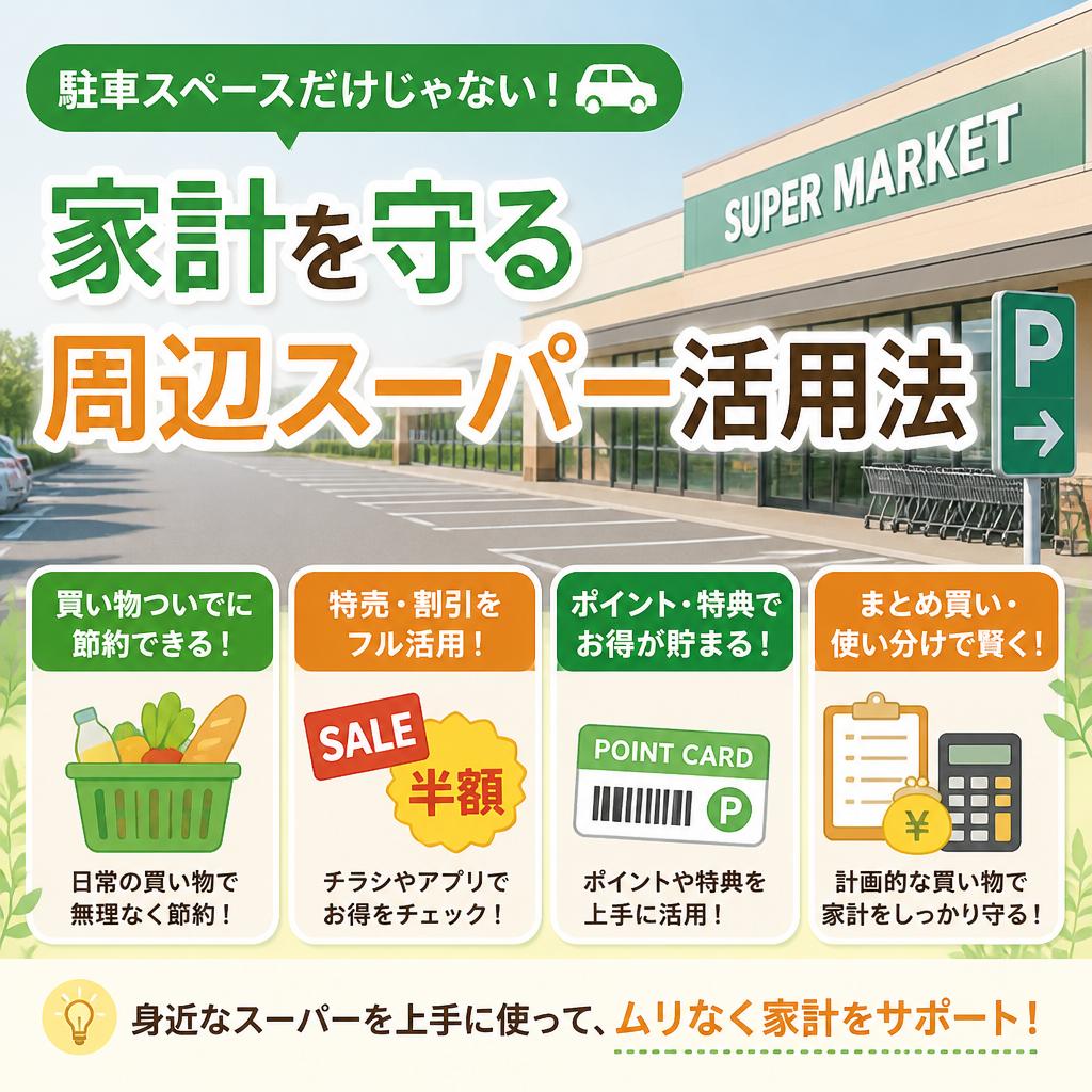 駐車スペースだけじゃない！家計を守る周辺スーパー活用法