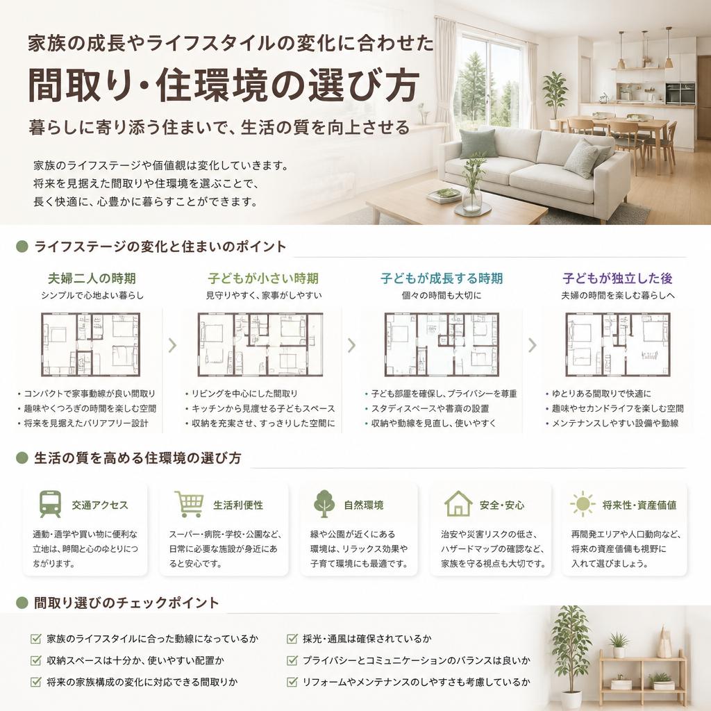 家族構成に応じた物件選びのポイント