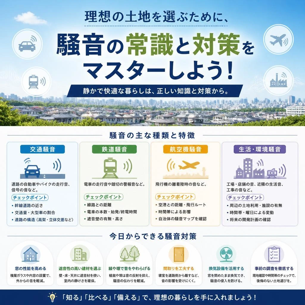 理想の土地を選ぶために、騒音の常識と対策をマスターしよう！