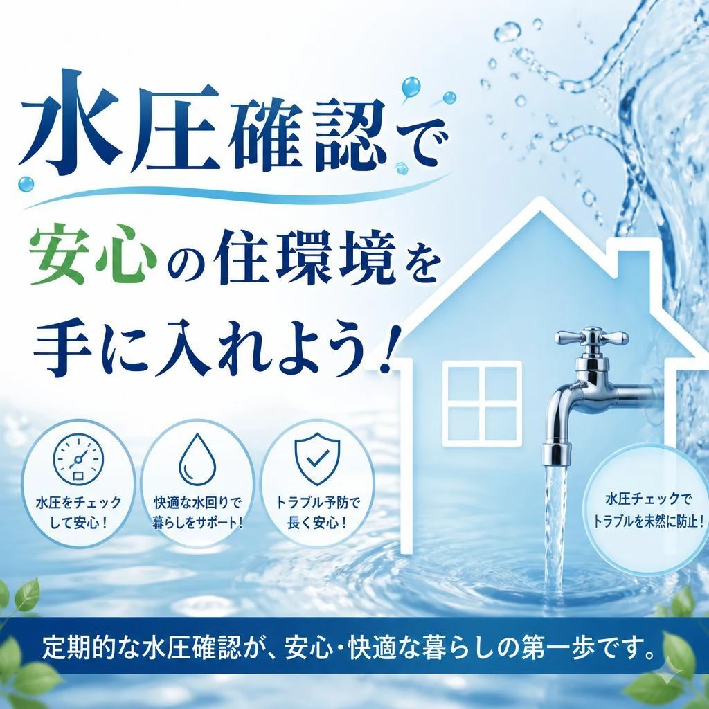 水圧確認で安心の住環境を手に入れよう！