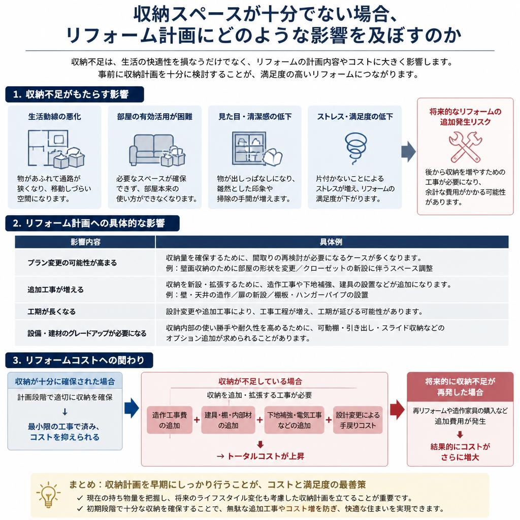 収納スペースがリフォーム計画に与える影響とは？