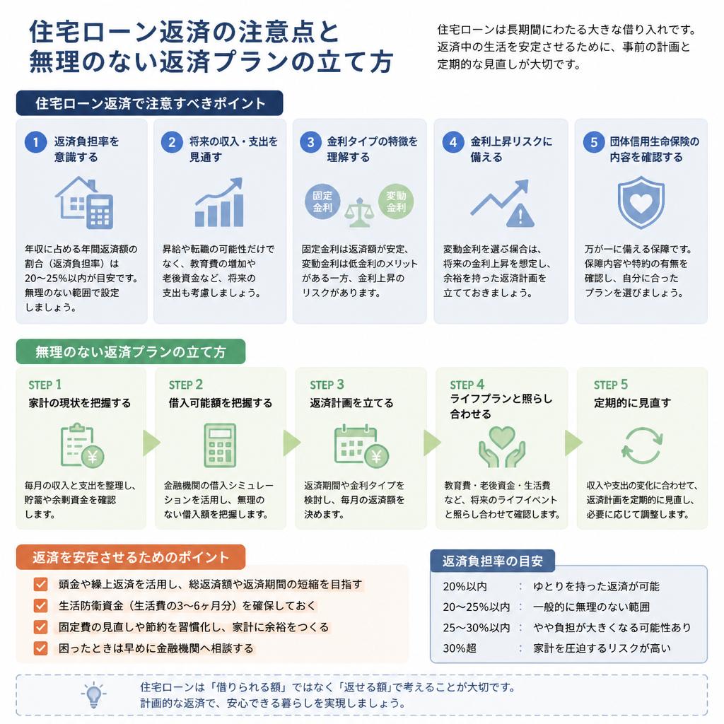 住宅ローン返済の注意点