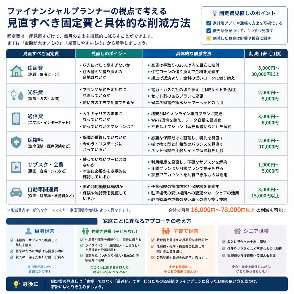 ファイナンシャルプランナーが教える"固定費削減"の秘訣