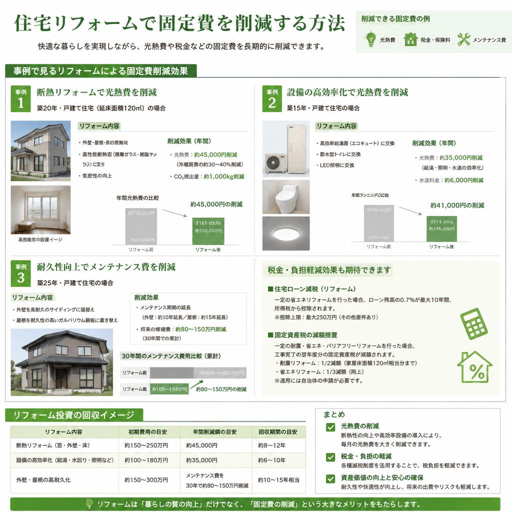 リフォームでの固定費改善