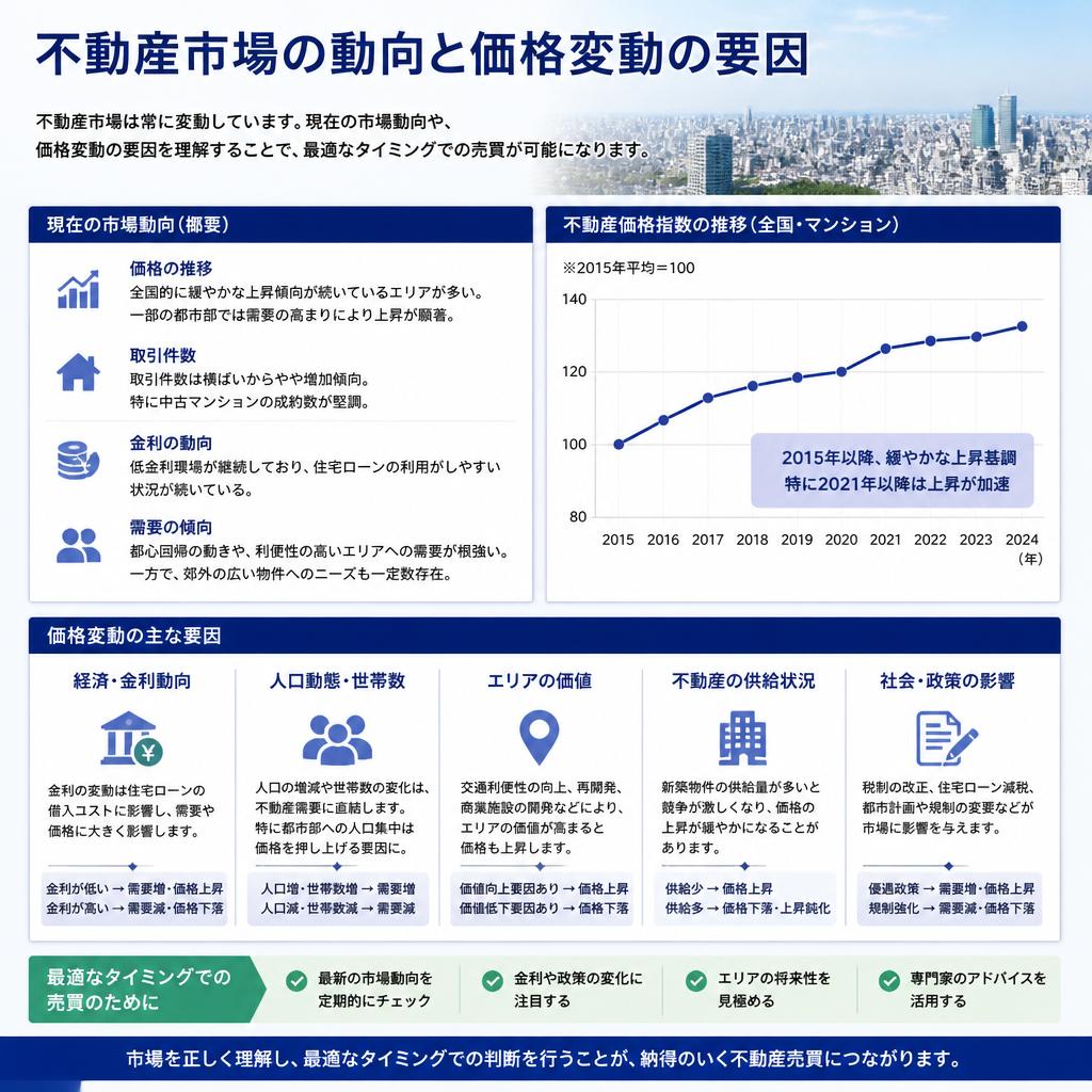 不動産市場の動向とタイミングを読み解く