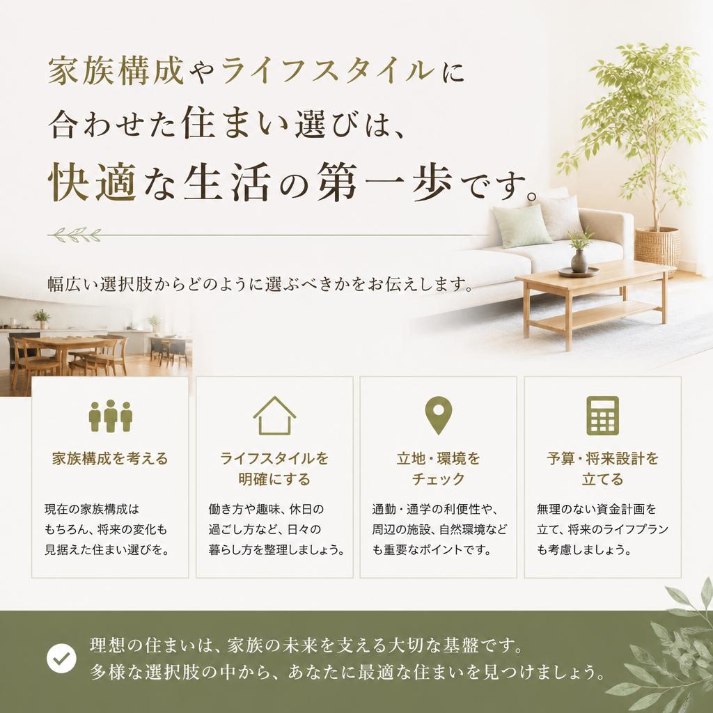 家庭環境に配慮した住まい選び
