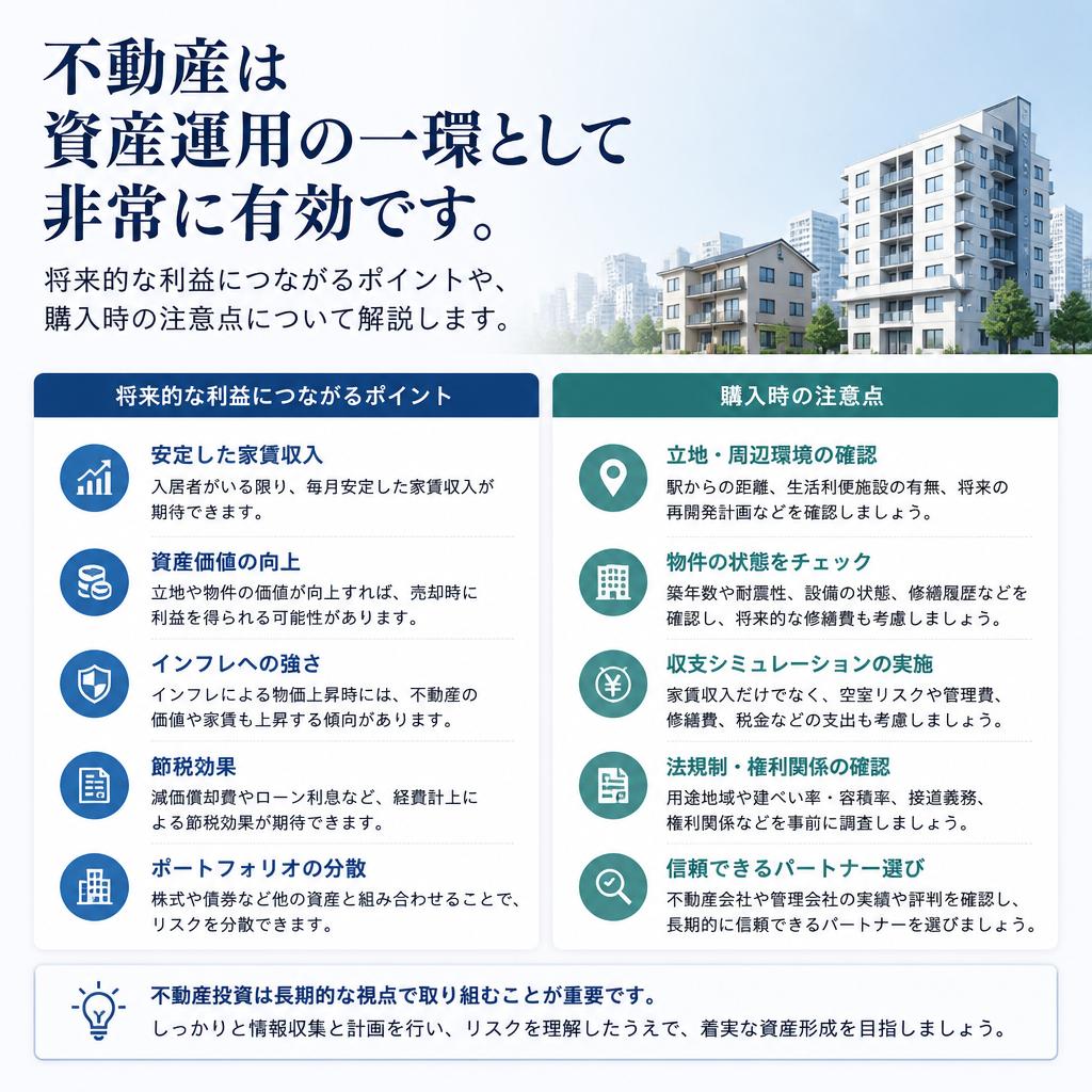 資産運用としての不動産購入のメリット