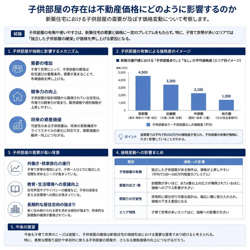 不動産市場における子供部屋の影響