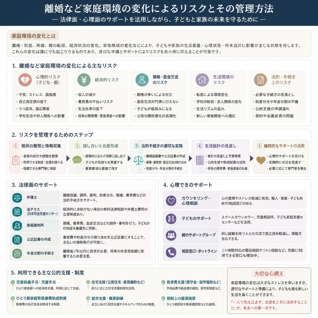 2. 家庭環境の変化とリスク管理