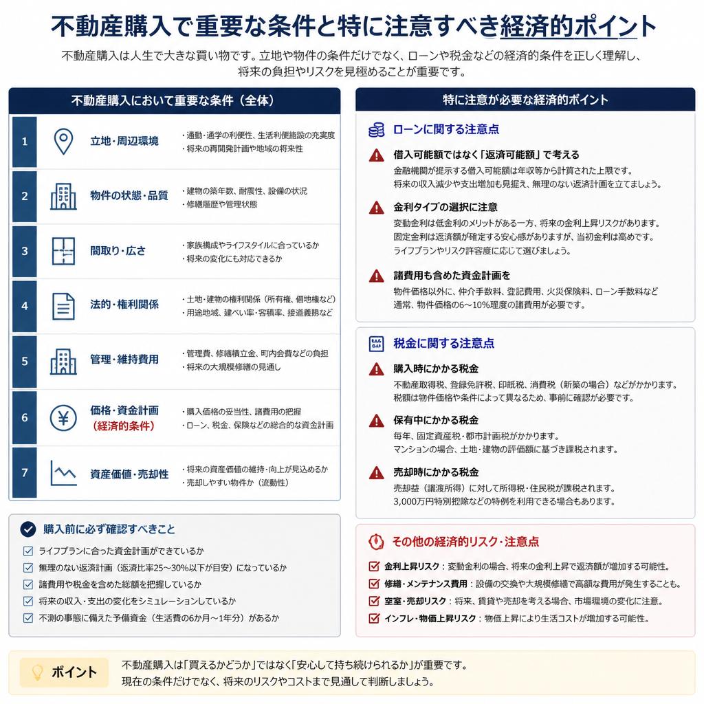 3. 購入前に確認すべき条件