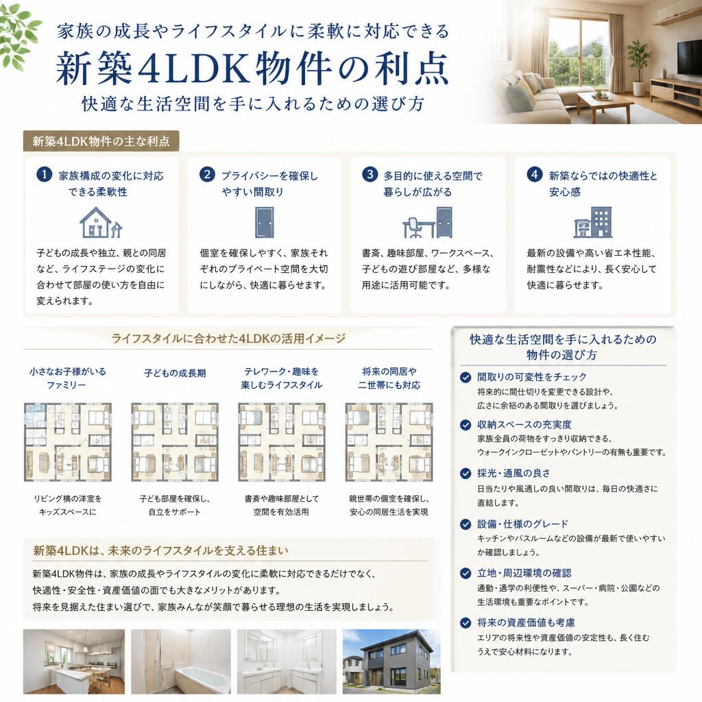 2. 新築4LDKの魅力