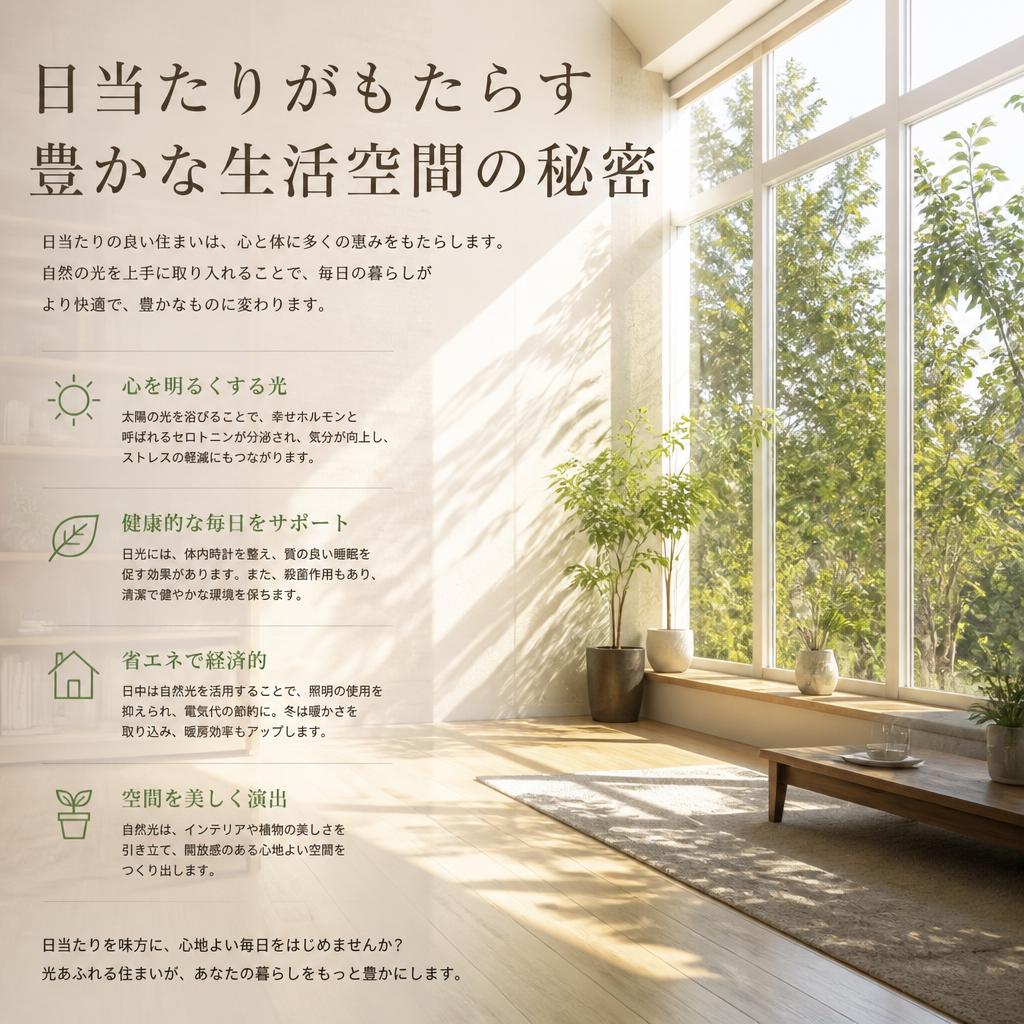 日当たりがもたらす豊かな生活空間の秘密