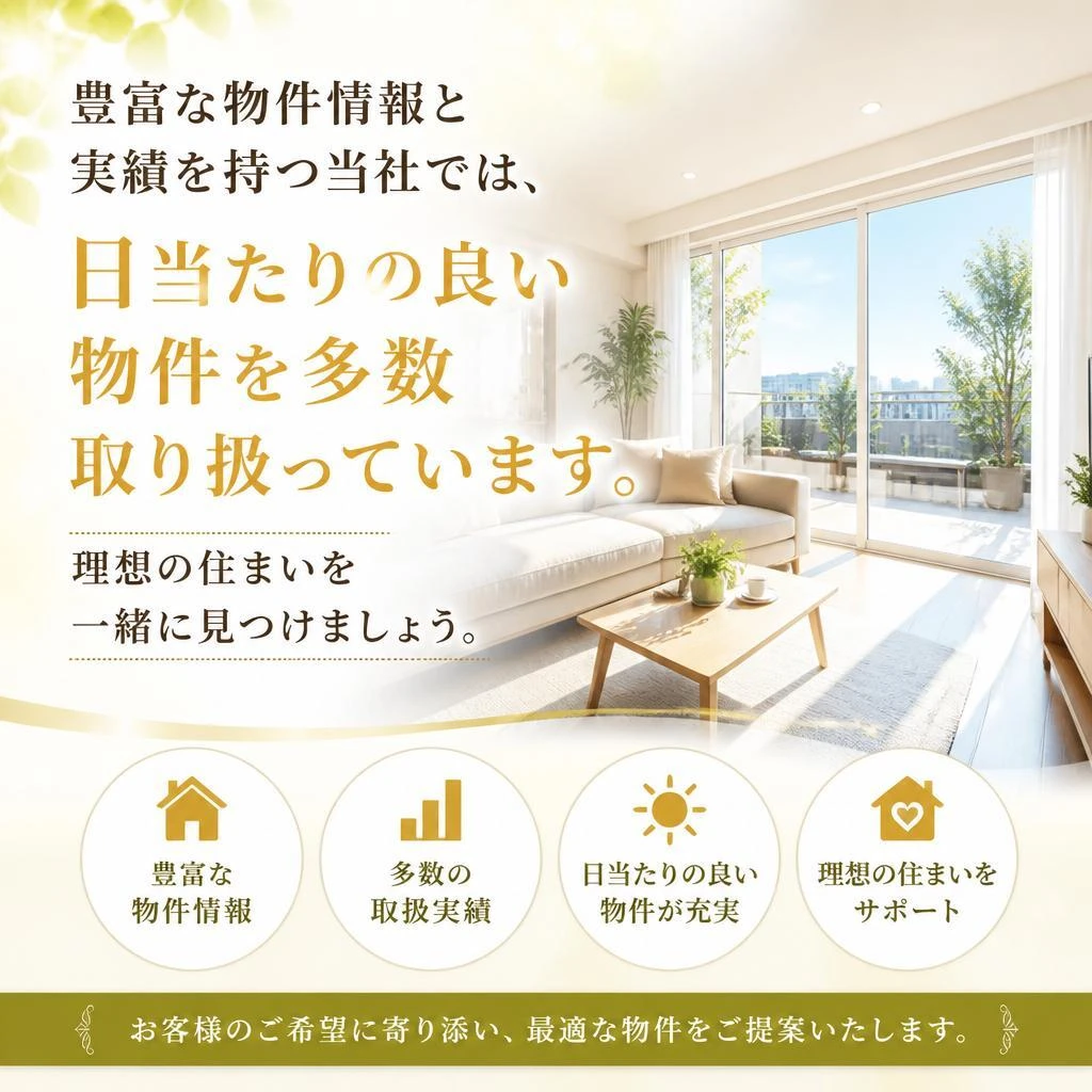 日当たりの良さを実感する物件紹介