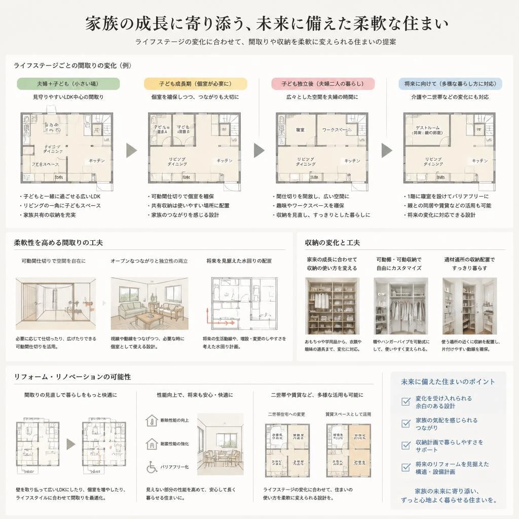 家族の成長と共に変わる住まい