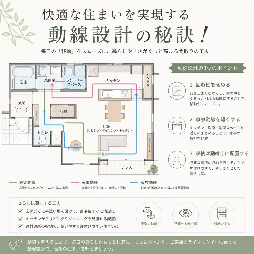 快適な住まいを実現する動線設計の秘訣！