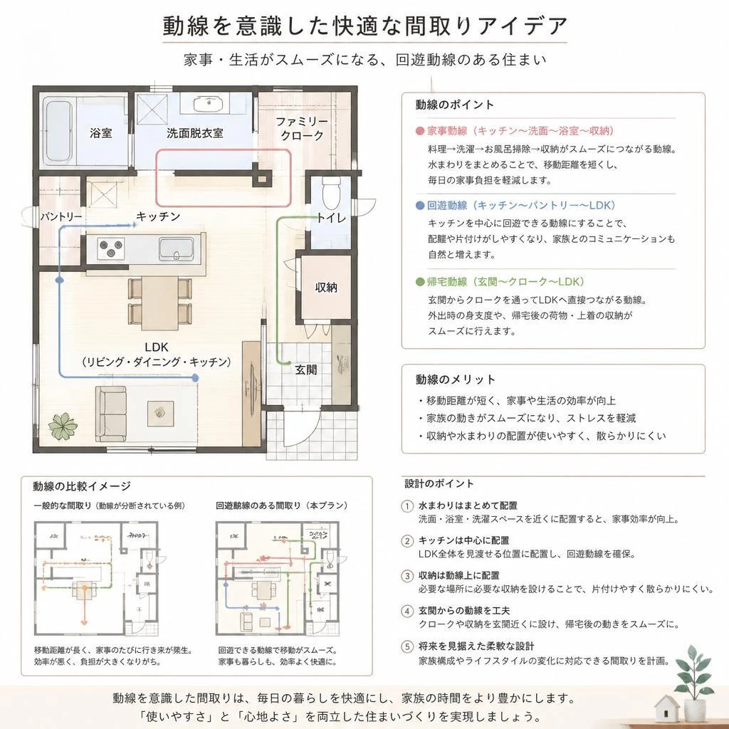 2. 家事効率を高める動線レイアウト