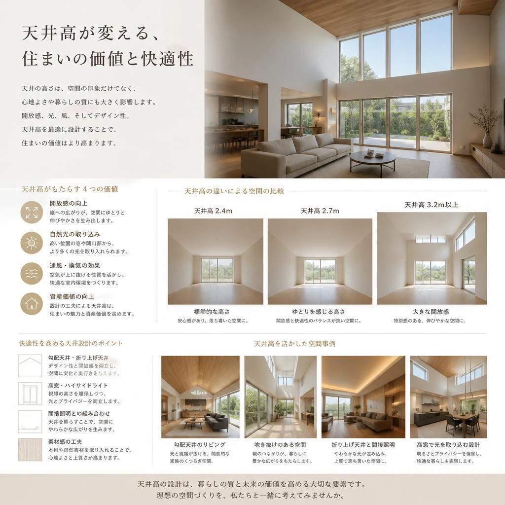 天井高が変える、住まいの価値と快適性