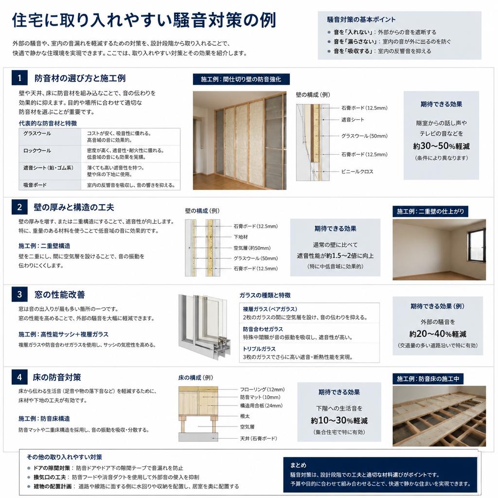 効果的な騒音対策の具体例