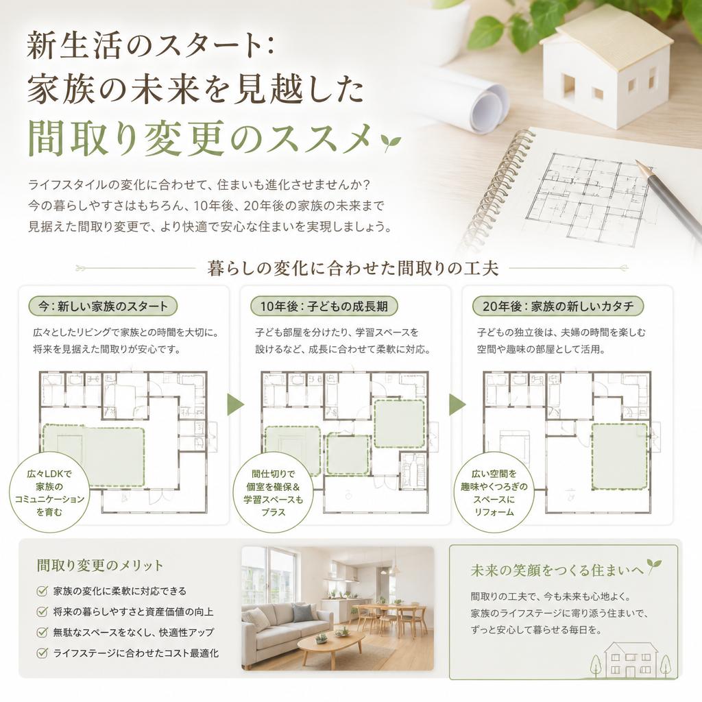 新生活のスタート: 家族の未来を見越した間取り変更のススメ
