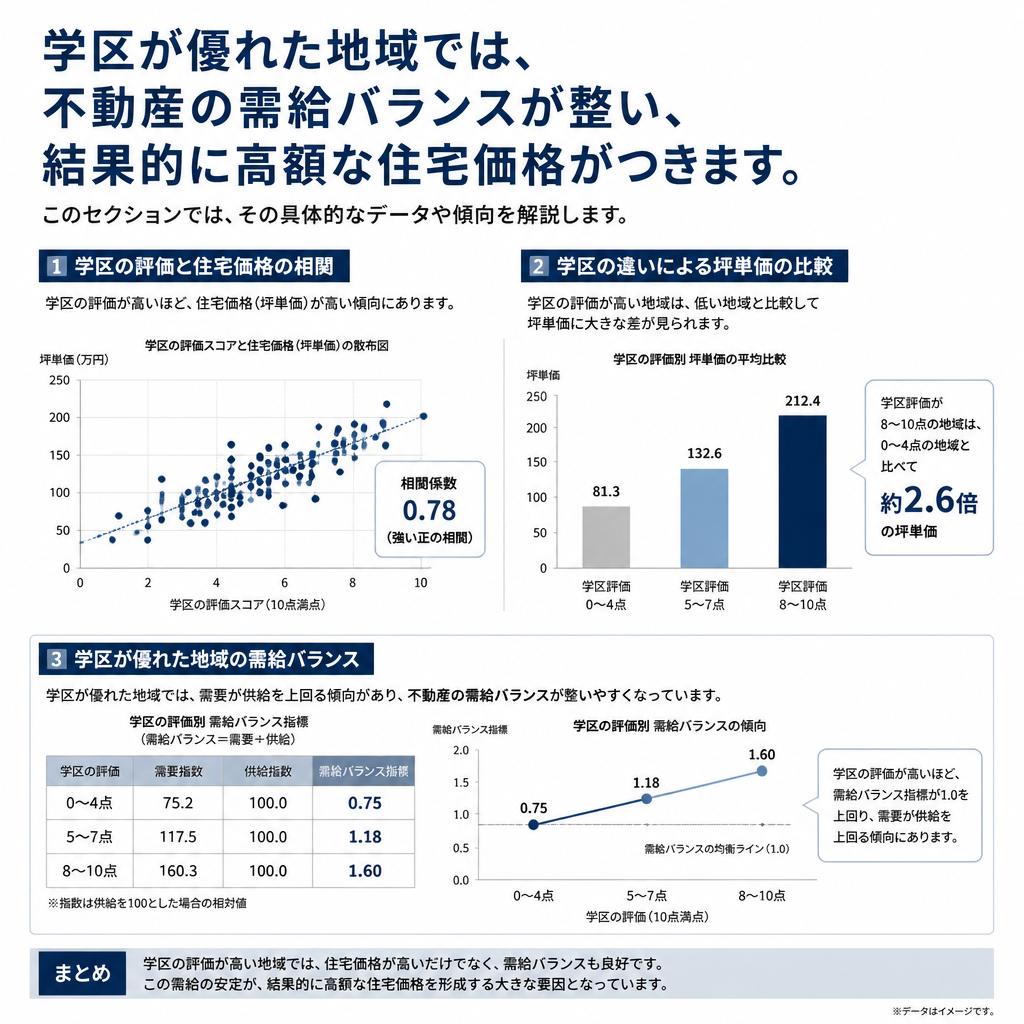 学区と住宅価格の相関関係