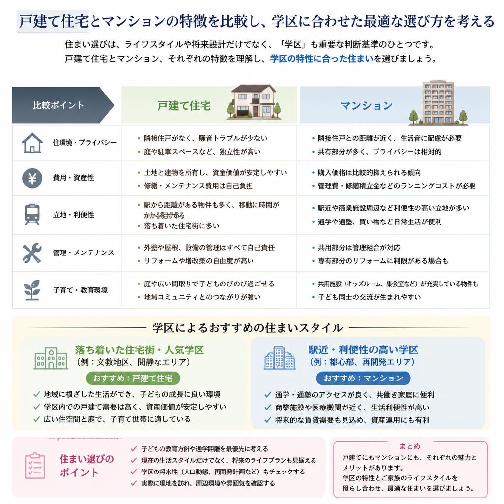 理想の住まいの形—戸建て住宅vs.マンション
