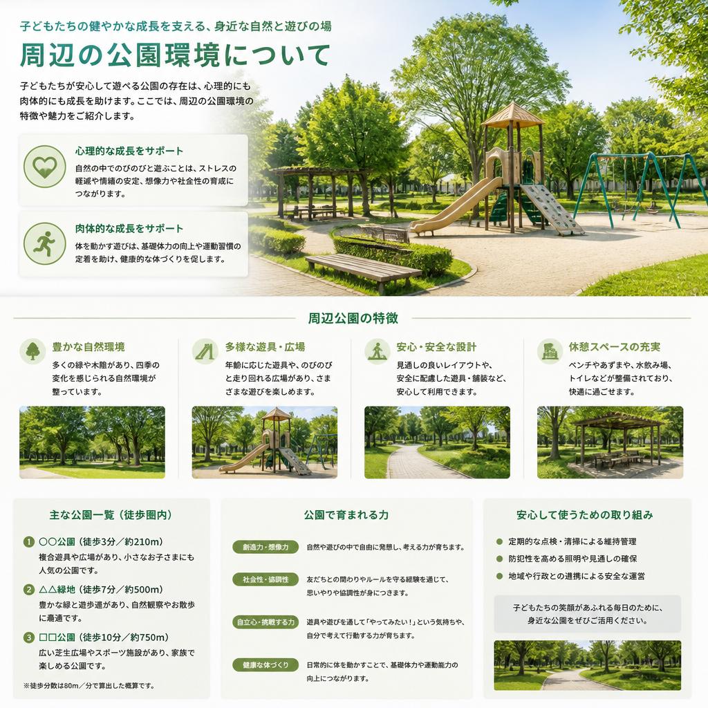 公園や自然が育む心のゆとり