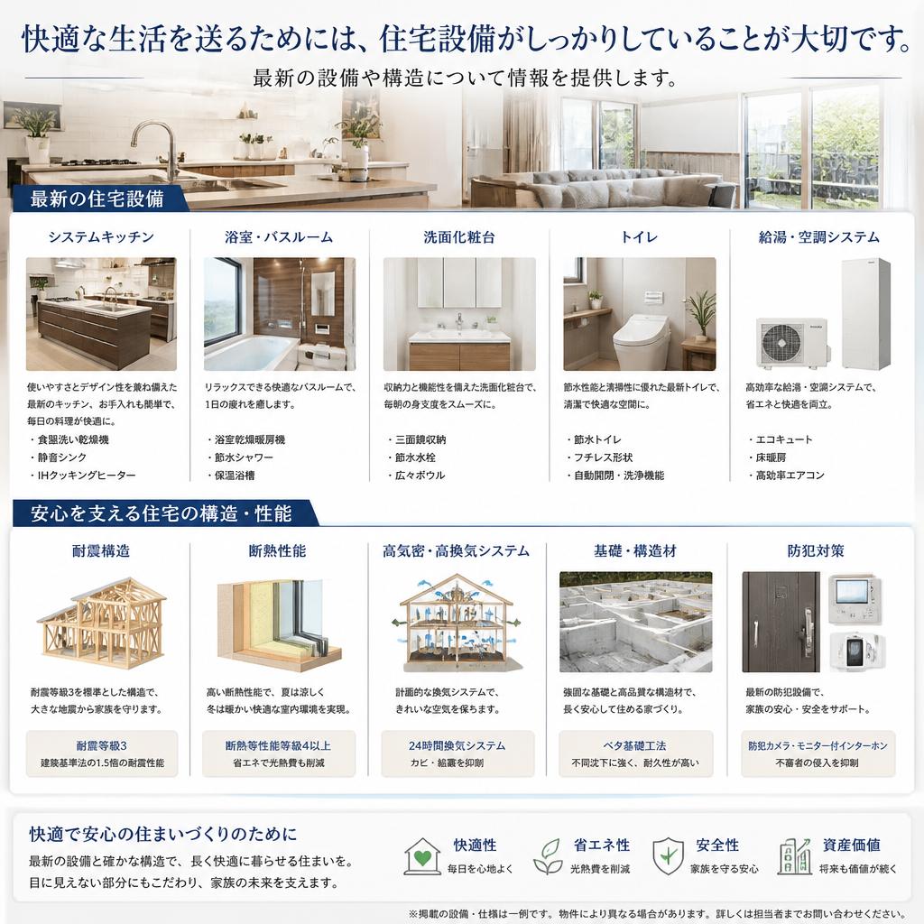 設備が充実した住まいがもたらす安心感