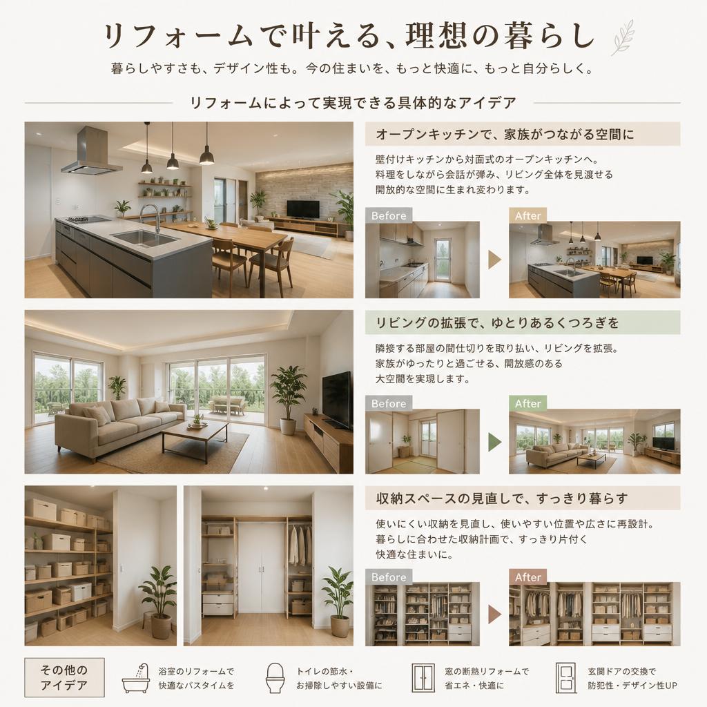 理想の住環境を叶えるリフォームアイデア