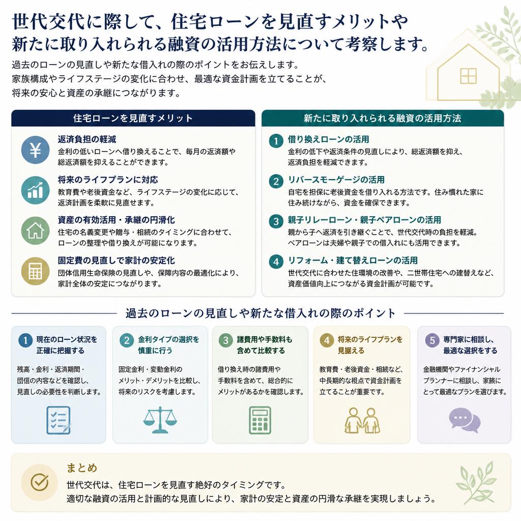 3. 住宅ローンの見直しと活用法