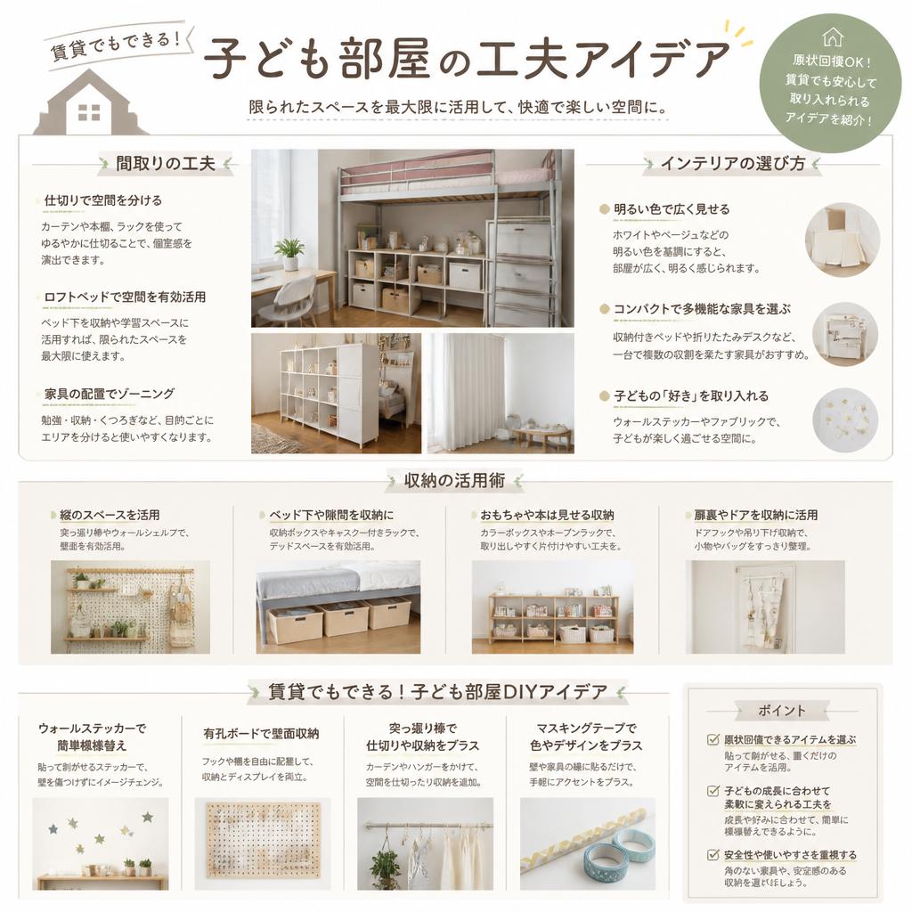 賃貸での子ども部屋の作り方