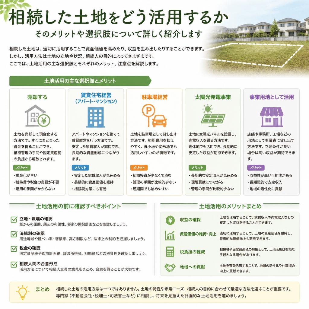 相続した土地を活かす選択肢
