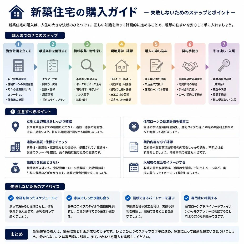 新築住宅購入の流れと注意点