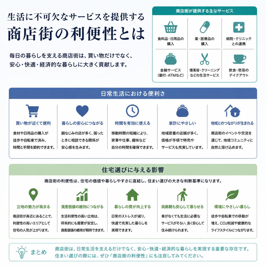 商店街がもたらす生活利便性