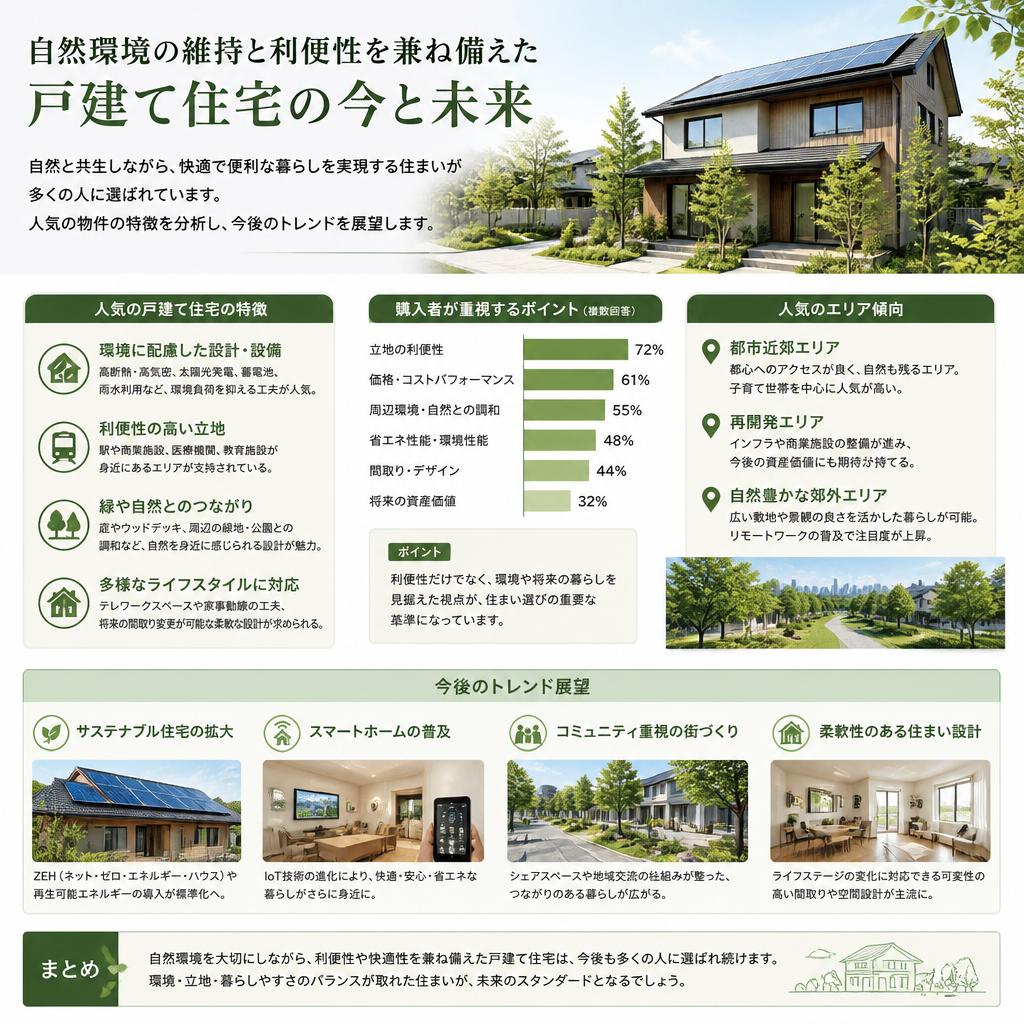 戸建て住宅の人気急増