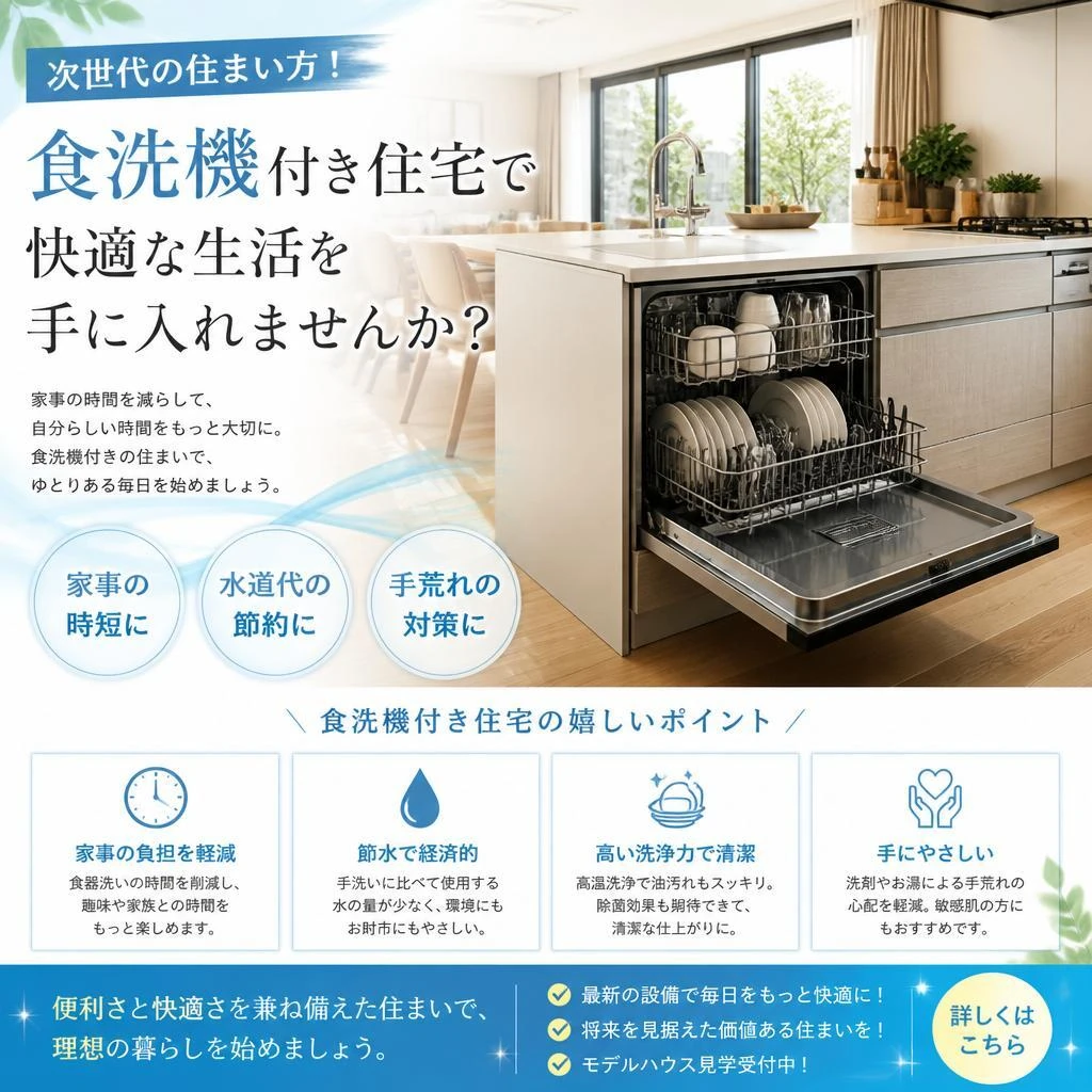 次世代の住まい方！食洗機付き住宅で快適な生活を手に入れませんか？