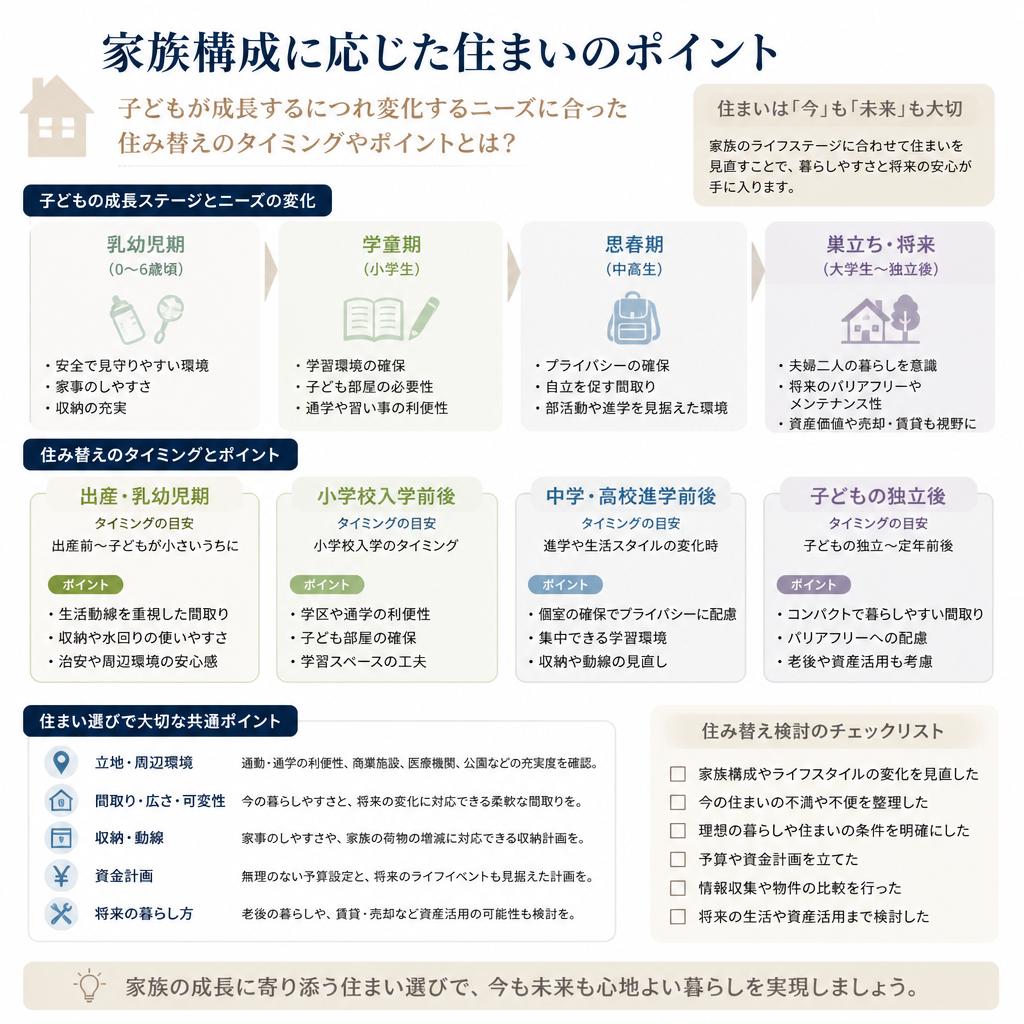 家族構成に合わせた住まいの選び方