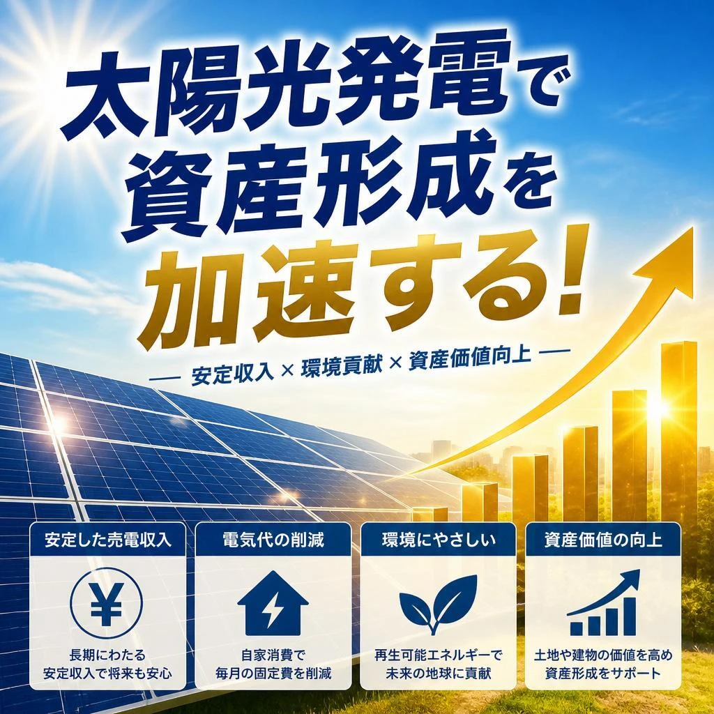 太陽光発電で資産形成を加速する！