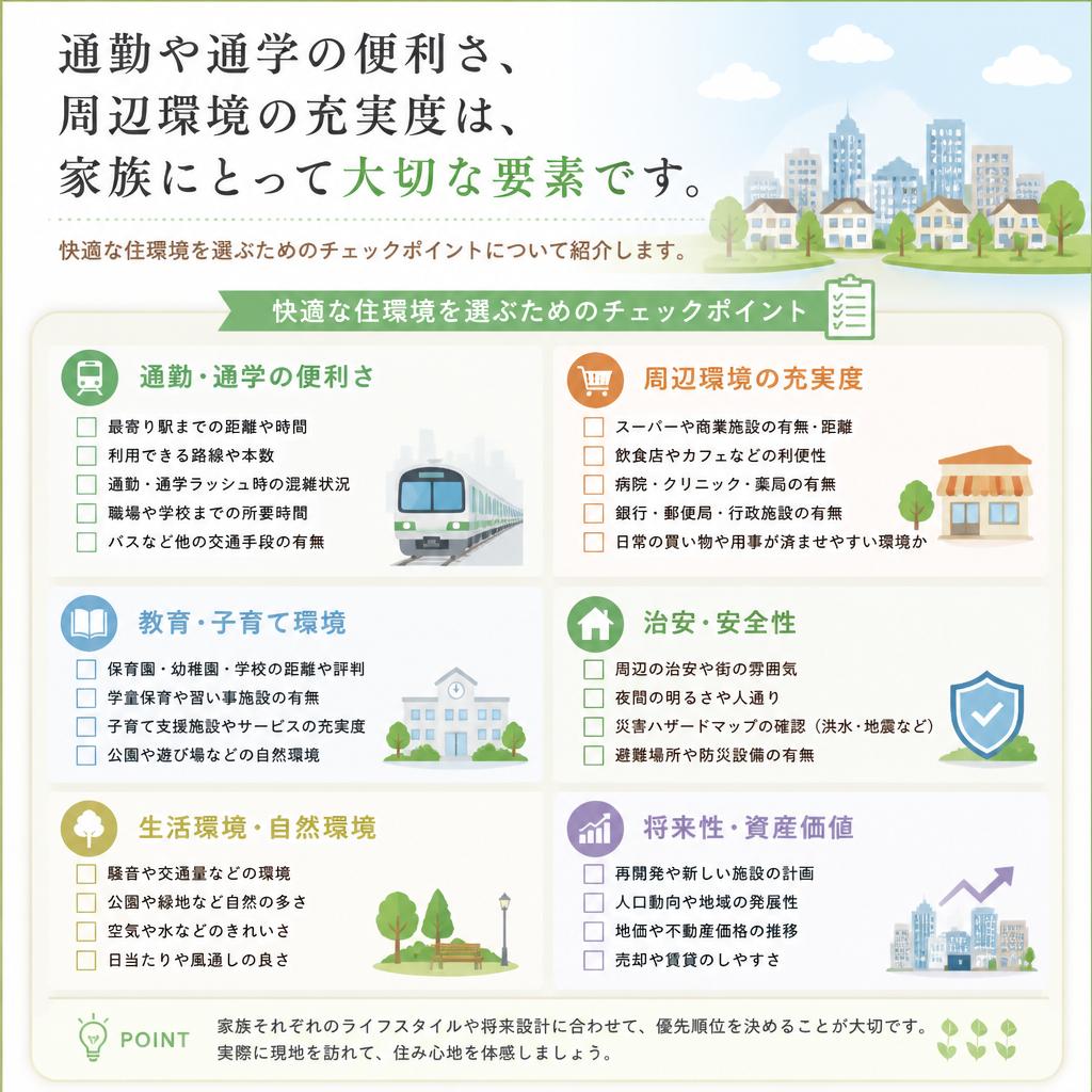 ライフスタイルに合わせた住環境の選定