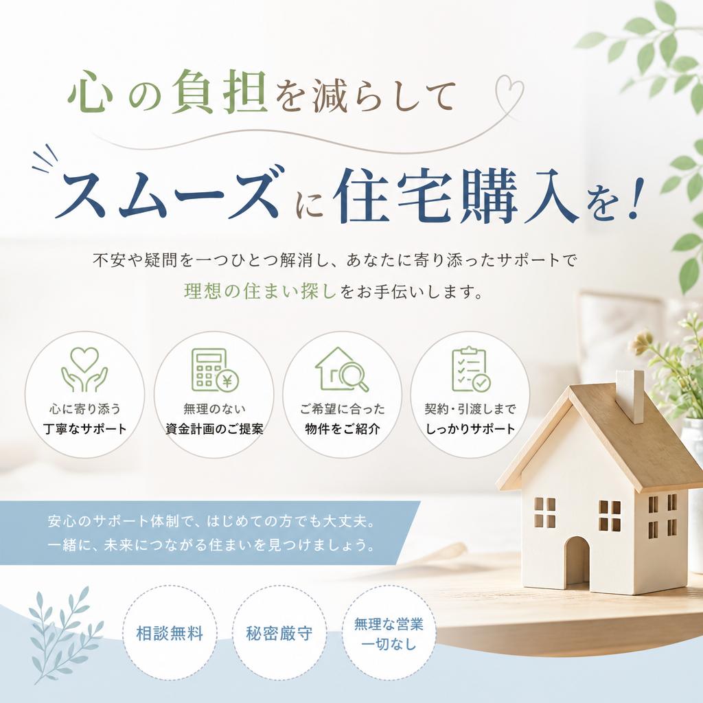 心の負担を減らしてスムーズに住宅購入を！