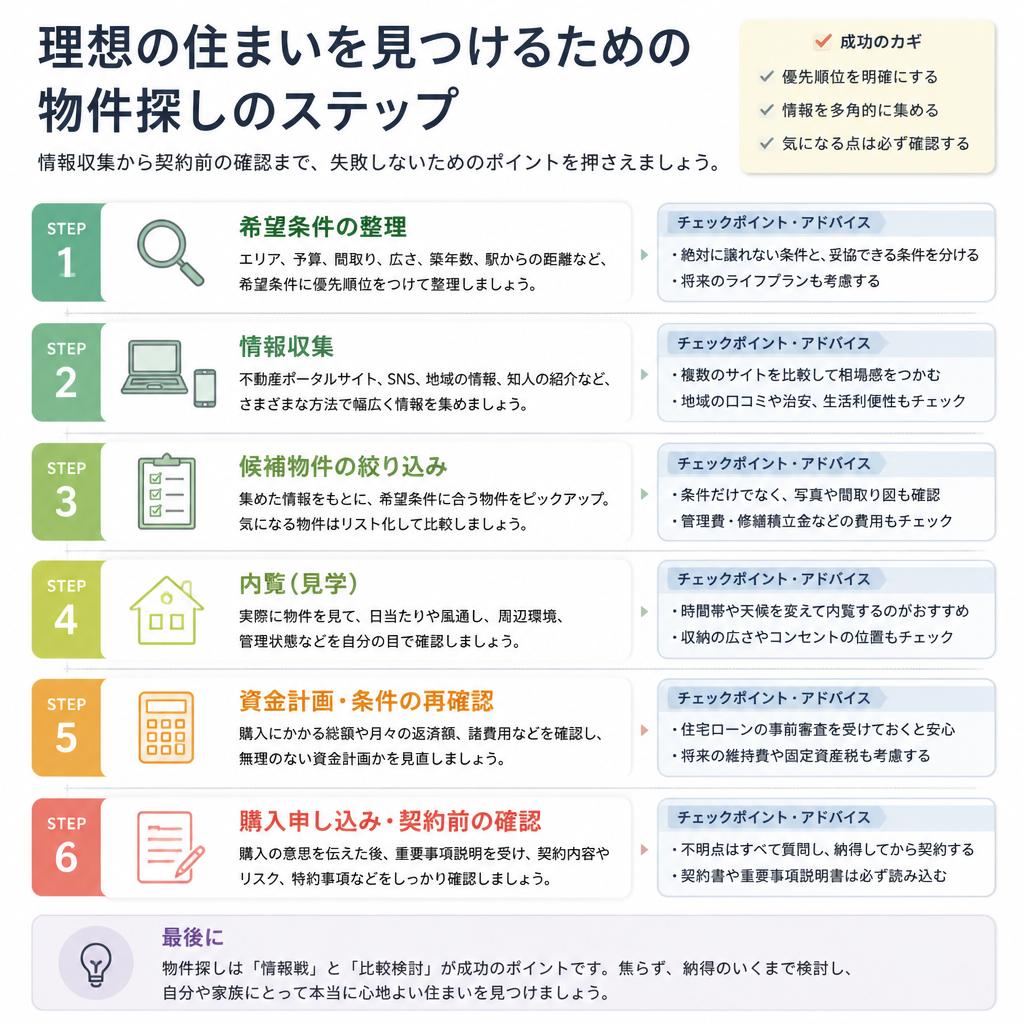 物件探しの具体的なステップ