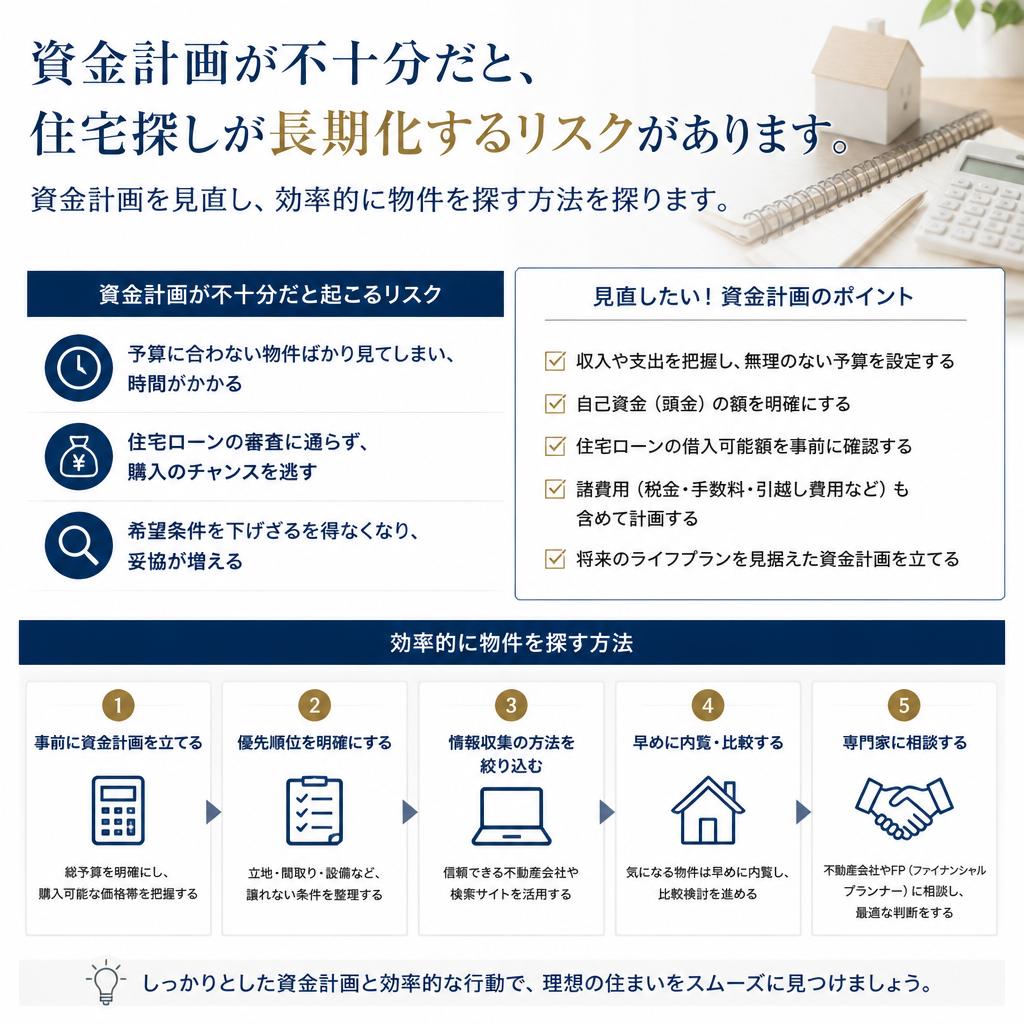 資金計画が住宅探しの長期化に与える影響