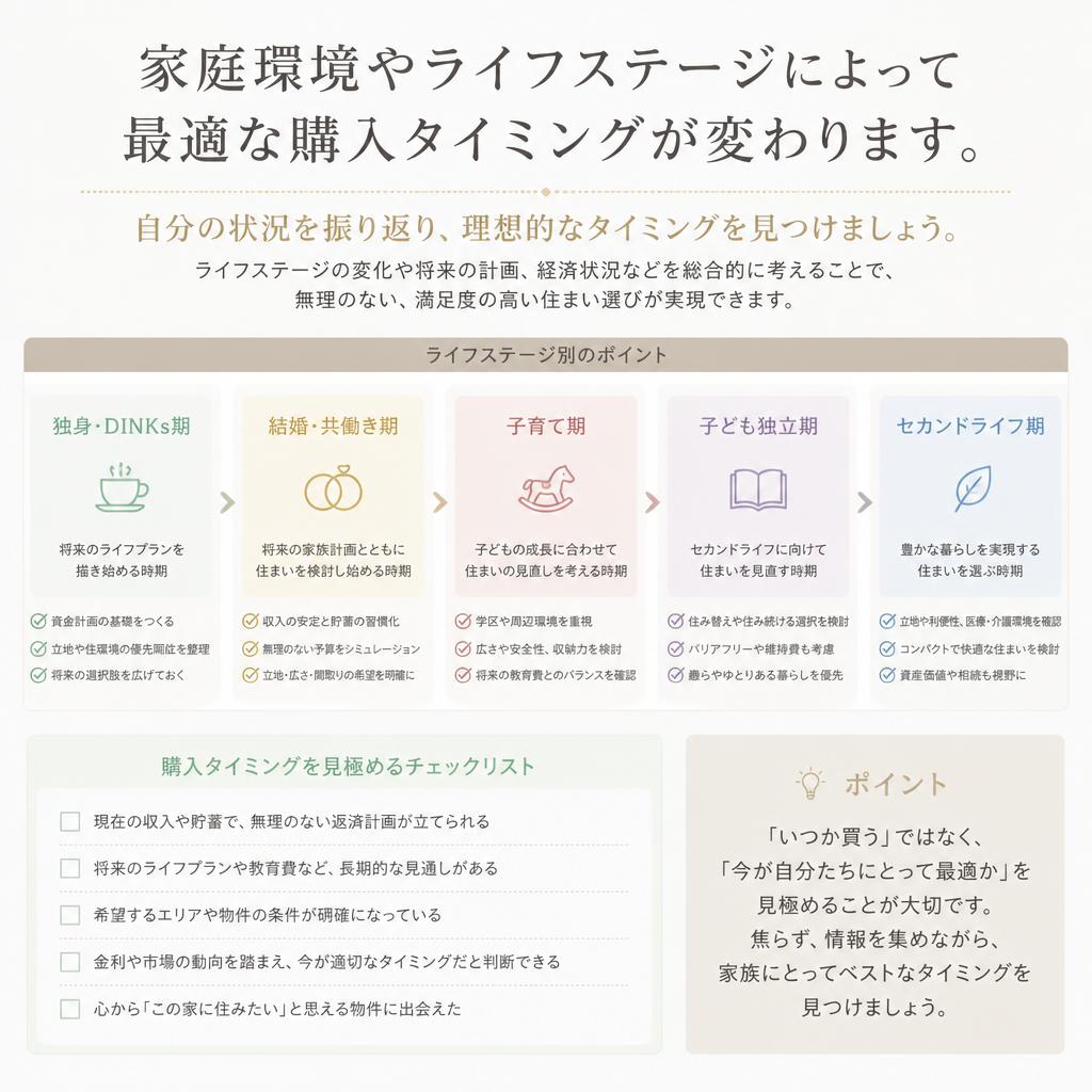4. 家庭環境に応じた購入タイミング