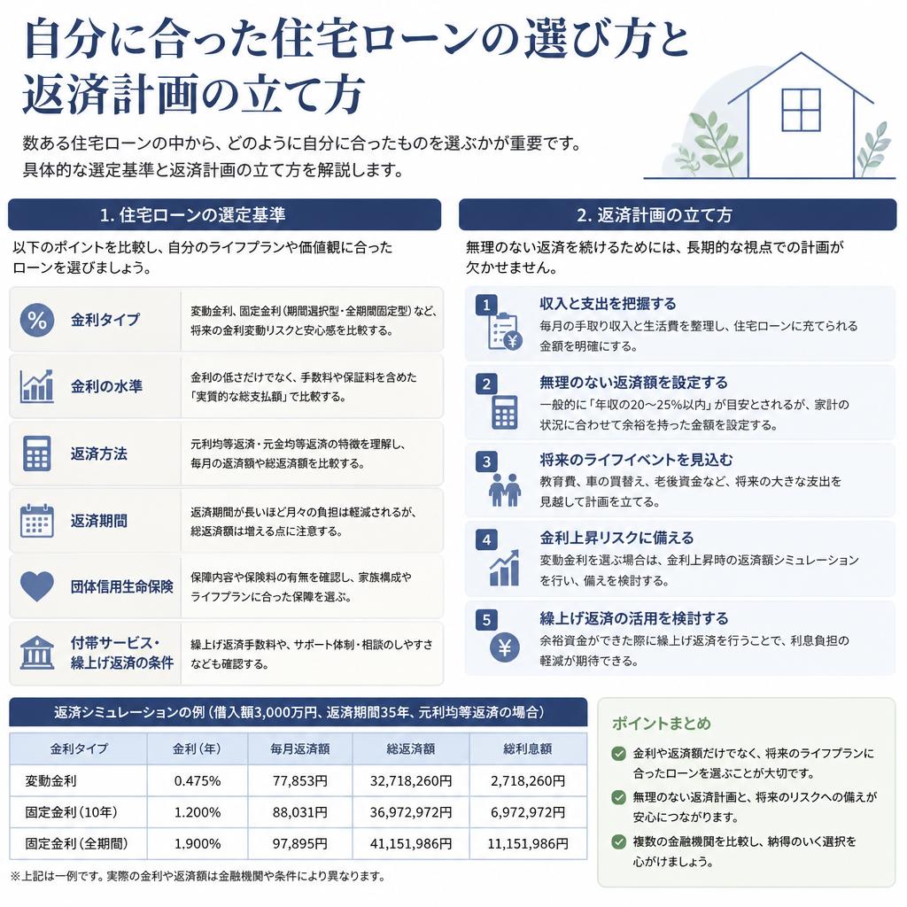 3. 住宅ローンの選び方と計画的な返済